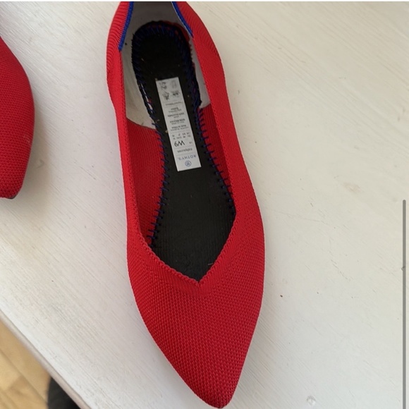 Rothy’s The Point W9 red flats - Picture 2 of 4